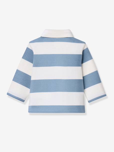 Polo rayé manches longues rayé bleu - vertbaudet enfant 