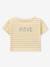 Striped T-shirt with dream pattern for girls light green - vertbaudet enfant 