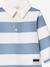 Striped long-sleeved polo shirt striped blue - vertbaudet enfant 