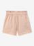 Girls' shorts with belted waist navy blue+pale pink - vertbaudet enfant 