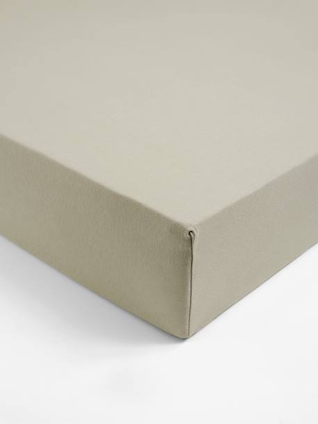 Children's Plain Colour Stretch Jersey Knit Fitted Sheet Blue+Light Grey+Light Purple+old rose+sage green - vertbaudet enfant 