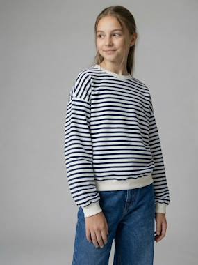 Fille-Pull, gilet, sweat-Sweat-Sweat coupe large