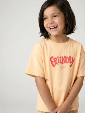 Fille-T-shirt, sous-pull-T-shirt-T-shirt fille imprimé manches courtes 