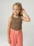 Débardeur fille en côtes beige+écru+rayé bleu+rose bonbon+vert sauge - vertbaudet enfant 