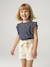 Short fille style paperbag écru+rose+tomette - vertbaudet enfant 