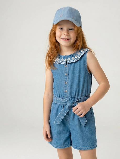Playsuit in denim stone - vertbaudet enfant 
