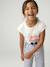 Animal print T-shirt for girls apricot+ecru+grey blue+strawberry - vertbaudet enfant 