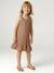 Girl's fine strap jersey dress beige - vertbaudet enfant 