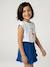 Girl's cotton gauze skort electric blue+red - vertbaudet enfant 