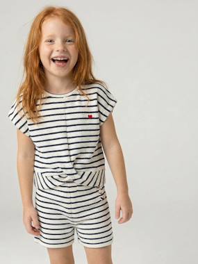 -Ensemble fille t-shirt short en maille fantaisie