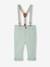 Trousers with Removable Braces for Babies sage green - vertbaudet enfant 