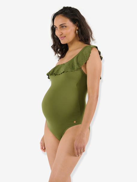 Swimsuit for Maternity, Bloom by CACHE COEUR black+fuchsia+green - vertbaudet enfant 