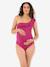 Swimsuit for Maternity, Bloom by CACHE COEUR black+fuchsia+green - vertbaudet enfant 