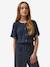 Playsuit in cotton gauze navy blue - vertbaudet enfant 