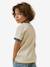 T-shirt with contrasting collar for boys ecru - vertbaudet enfant 