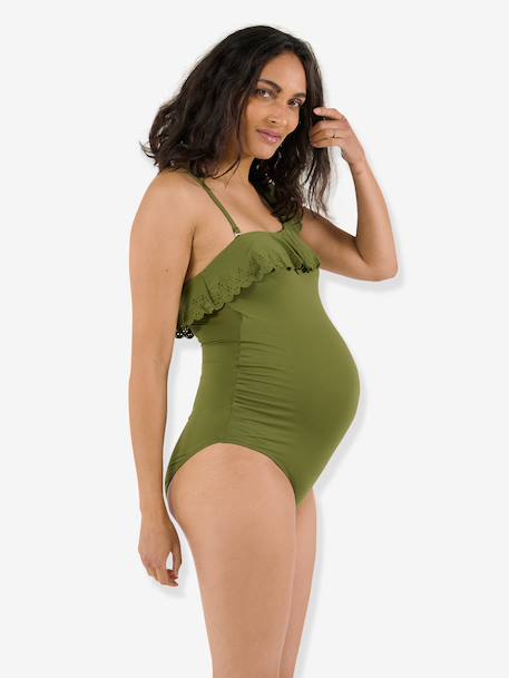 Swimsuit for Maternity, Bloom by CACHE COEUR black+fuchsia+green - vertbaudet enfant 