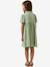 Short cotton gauze dress sage green - vertbaudet enfant 