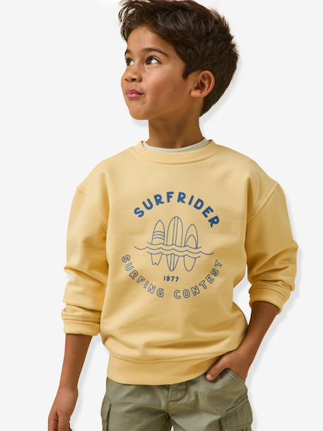 Boys' surf sweatshirt yellow - vertbaudet enfant 