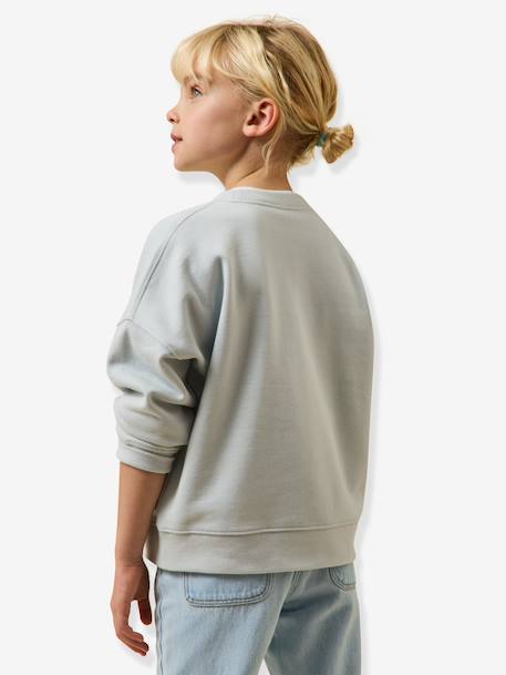 Girl's 'Amour' sweatshirt light blue - vertbaudet enfant 