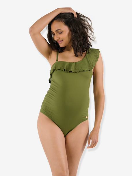 Swimsuit for Maternity, Bloom by CACHE COEUR black+fuchsia+green - vertbaudet enfant 