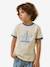 T-shirt with contrasting collar for boys ecru - vertbaudet enfant 