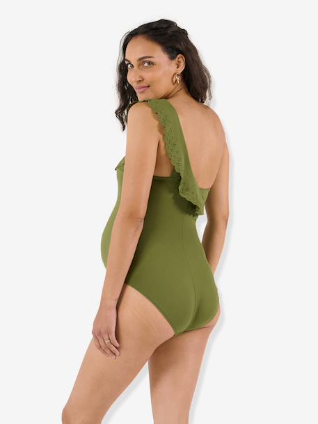 Swimsuit for Maternity, Bloom by CACHE COEUR black+fuchsia+green - vertbaudet enfant 