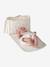 Sac à langer poupon personnalisable + couche + bavoir écru+rouge - vertbaudet enfant 