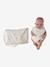 Premium Doll Changing Bag + Nappy + Bib ecru+red - vertbaudet enfant 