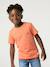 T-shirt garçon personnalisable manches courtes aubergine+blanc+BLEU+jaune pâle+mangue+sauge - vertbaudet enfant 