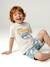 Cotton t-shirt and short set for boys ecru - vertbaudet enfant 