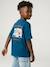 T-shirt with motif on front and back for boys anthracite+dusky pink+ocean blue+sky blue+white - vertbaudet enfant 