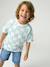 Short-sleeved T-shirt aqua green+white - vertbaudet enfant 
