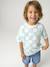 Short-sleeved T-shirt aqua green+white - vertbaudet enfant 