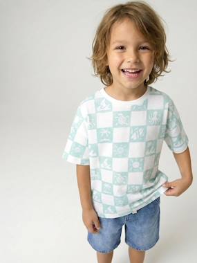 T-shirt manches courtes - vertbaudet enfant Garçon-T-shirt, polo, sous-pull-T-shirt-T-shirt manches courtes