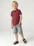 Short Sleeve Polo Shirt, Embroidery on the Chest, for Boys blue+BLUE MEDIUM SOLID WITH DESIGN+Green+pale yellow+terracotta+WHITE LIGHT SOLID WITH DESIGN - vertbaudet enfant 