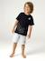 Boys' cotton pyjama shorts with PLAYSTATION logo black - vertbaudet enfant 