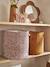 Pack of 2 RETRO FLOWER baskets cinnamon - vertbaudet enfant 