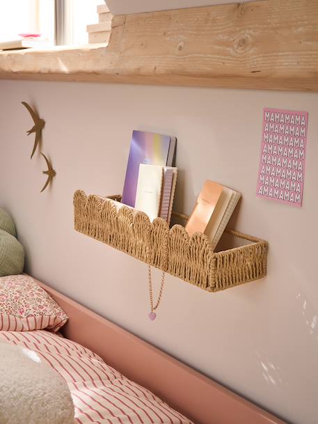 Scalloped paper cord shelf beige - vertbaudet enfant 