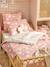 Parure housse de couette et taie d'oreiller rose imprimé - vertbaudet enfant 
