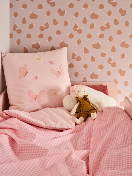 Duvet cover and pillowcase bedding set pale pink - vertbaudet enfant 