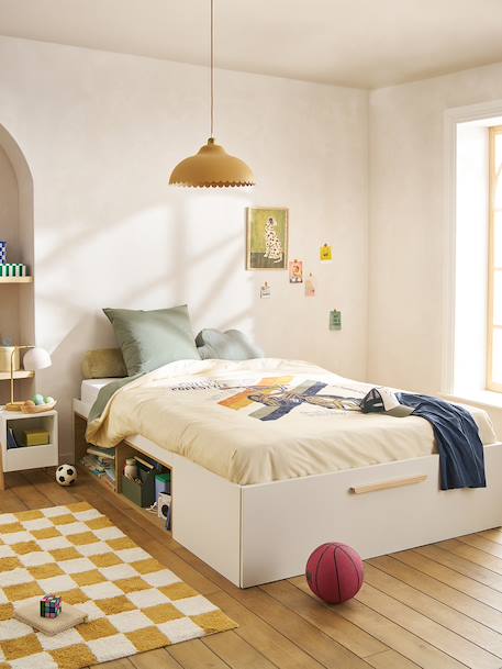 Parure housse de couette et taie d'oreiller enfant BMX sable - vertbaudet enfant 