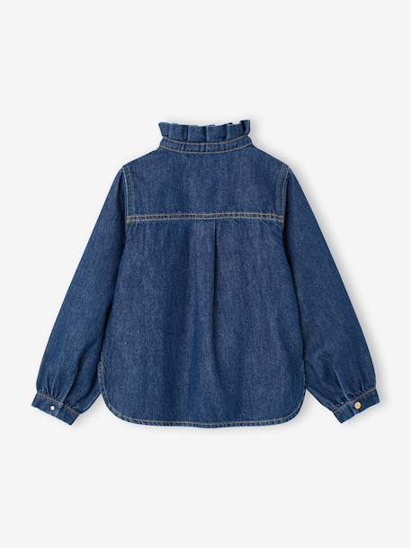 Smock-Style Denim Blouse for Girls, Family Capsule Collection double stone - vertbaudet enfant 