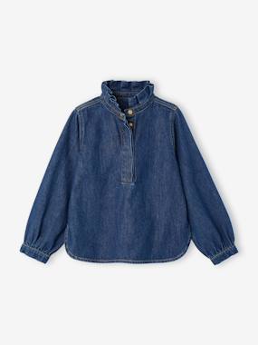 Blouse fille en jean Capsule mère-fille - vertbaudet enfant -Blouse fille en jean Capsule mère-fille
