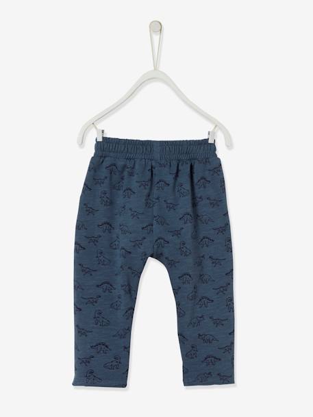 Pantalon molleton bébé garçon bleu jean imprimé+caramel imprimé+gris clair chiné+lichen+vert imprimé - vertbaudet enfant 