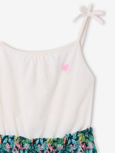 Girls' dress with thin straps navy blue+old rose - vertbaudet enfant 