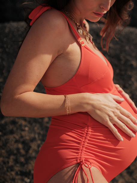 Maternity Swimsuit, Porto Vecchio by CACHE COEUR black+orange - vertbaudet enfant 
