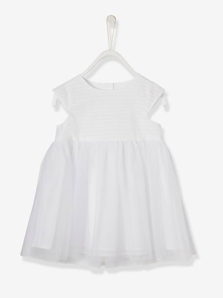 Robe de cérémonie bébé avec tulle blanc - vertbaudet enfant 