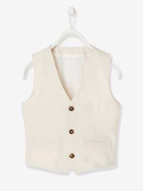 -Occasion Wear Cotton/Linen Waistcoat for Boys