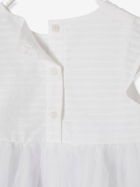 Robe de cérémonie bébé avec tulle blanc - vertbaudet enfant 