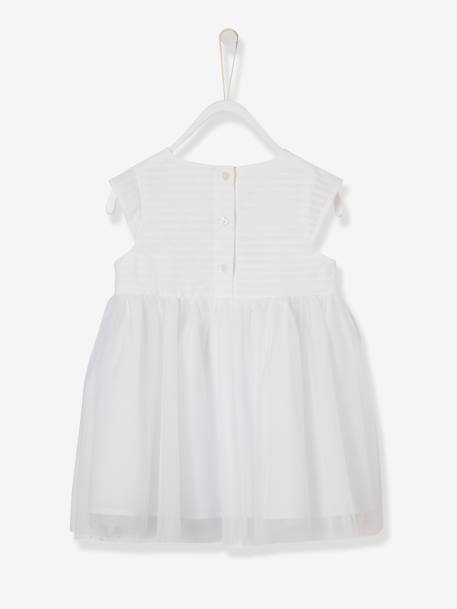 Robe de cérémonie bébé avec tulle blanc - vertbaudet enfant 